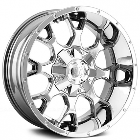 20" Mayhem Wheels 8015 Warrior Chrome Off-Road Rims 