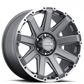 17" MKW Offroad Wheels M94 Grey Machined Rims 