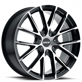 20" MKW Wheels M123 Gloss Black Machined Face Rims 