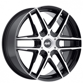 22" Avenue Wheels A613 Gloss Black Machined Rims