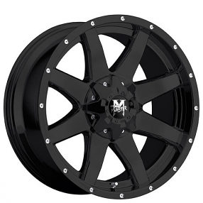20" Off Road Monster Wheels M08 Gloss Black Rims 