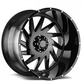 20" Off Road Monster Wheels M12 Black Rims 