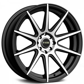 16" NS Wheels Tuner NS1501 Black Machined Rims