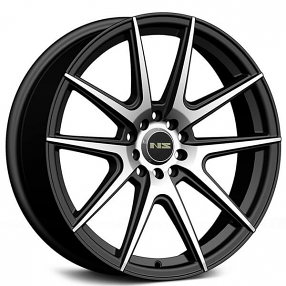17" NS Wheels Tuner NS1503 Black Machined Rims
