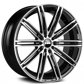 16" NS Wheels Tuner NS1601 Black Machined Rims