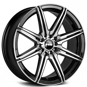 16" NS Wheels Tuner NS1603 Black Machined Rims
