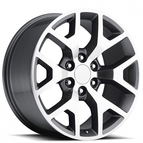 24" GMC Sierra Wheels FR 44 Grey Machined OEM Replica Rims