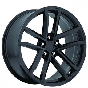 20" Staggered Chevy Camaro ZL1 Wheels FR 41 Gloss Black OEM Replica Rims 