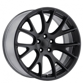 22" Dodge Challenger Hellcat Wheels FR 70 Satin Black OEM Replica Rims