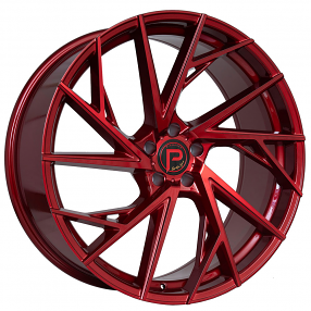 22" Pinnacle Wheels P316 Swank Candy Red Rims