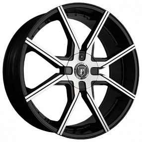 18" Pinnacle Wheels P96 Hype Gloss Black Machined Rims