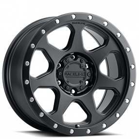 17" Raceline Wheels 949B 7X Satin Black Off-Road Rims