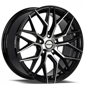 22" Shift Wheels Spring Gloss Black Machined Rims 
