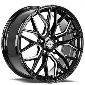 22" Shift Wheels Spring Gloss Black Milled Rims 