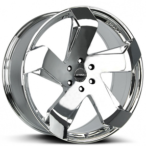 24" Strada Wheels Coltello Chrome Rims 