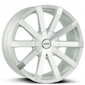 20" Strada Wheels Gabbia White Machined Rims