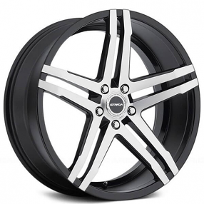 22x8.5" Strada Wheels Domani Gloss Black Machined Rims 