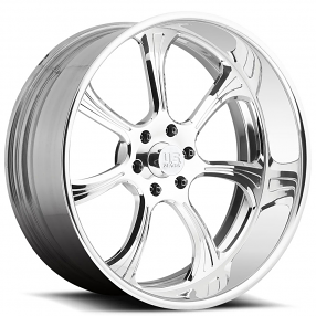 22" U.S. Mags Forged Wheels El Rey US429 Polished Tuckin Series Rims