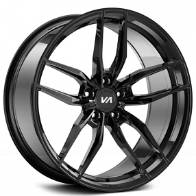 20" Staggered Variant Wheels Krypton Super Black Chrome Rims 