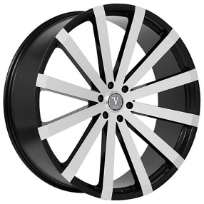 22" Velocity Wheels VW12 Black Machined Rims