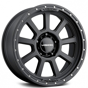 20" Vision Wheels 350 Ojos Satin Black Off-Road Rims