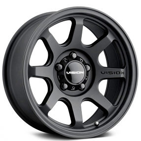 17" Vision Wheels 351 Flow Satin Black Off-Road Rims