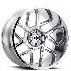 24" Vision Wheels 360 Sliver Chrome Off-Road Rims 