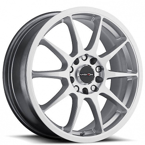 15" Vision Wheels 425 Bane Hyper Silver Rims