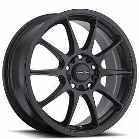 17" Vision Wheels 425 Bane Matte Black Rims 