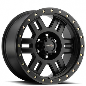 17" Vision Wheels 398 Manx Matte Black Off-Road Rims  