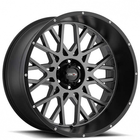 20" Vision Wheels 412 Rocker Anthracite with Satin Black Lip Off-Road Rims 