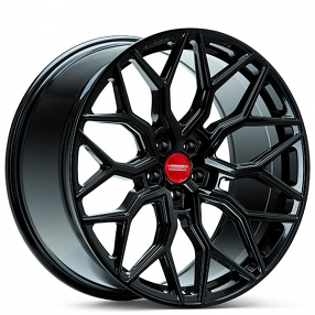 19" Staggered Vossen Wheels HF-2 Custom Gloss Black Rims