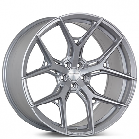 20" Staggered Vossen Wheels HF-5 Custom Satin Silver Rims
