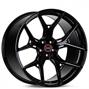 21" Staggered Vossen Wheels HF-5 Gloss Black Rims 